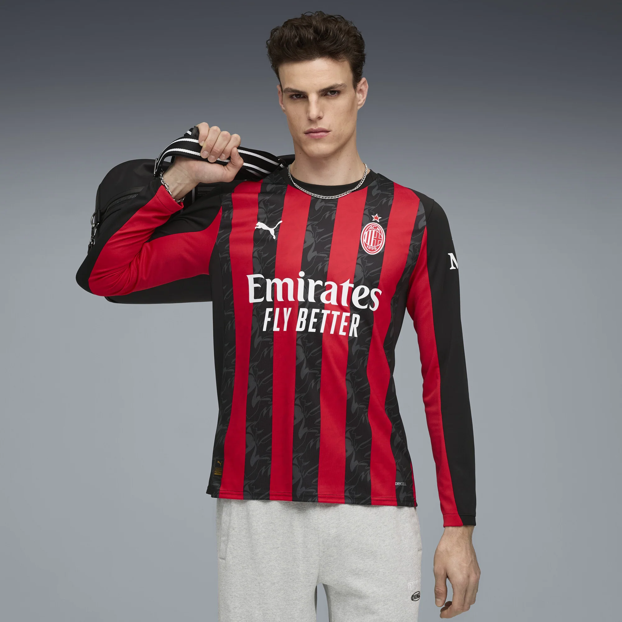 AC Milan 2025-26 LS Home Jersey - Image 3